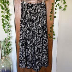 Boho Wide Leg Basque Waist Festival Flowy Pants 100% Rayon  | M